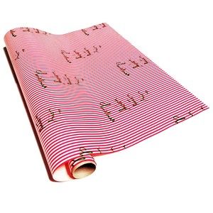 VTG 1970's Merry Christmas Gift Wrapping Paper 4 YDS x 20" Candy Cane Striped